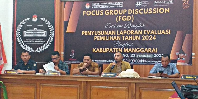 KPU Manggarai Gelar FGD Evaluasi Tahapan Pemilihan Tahun 2024